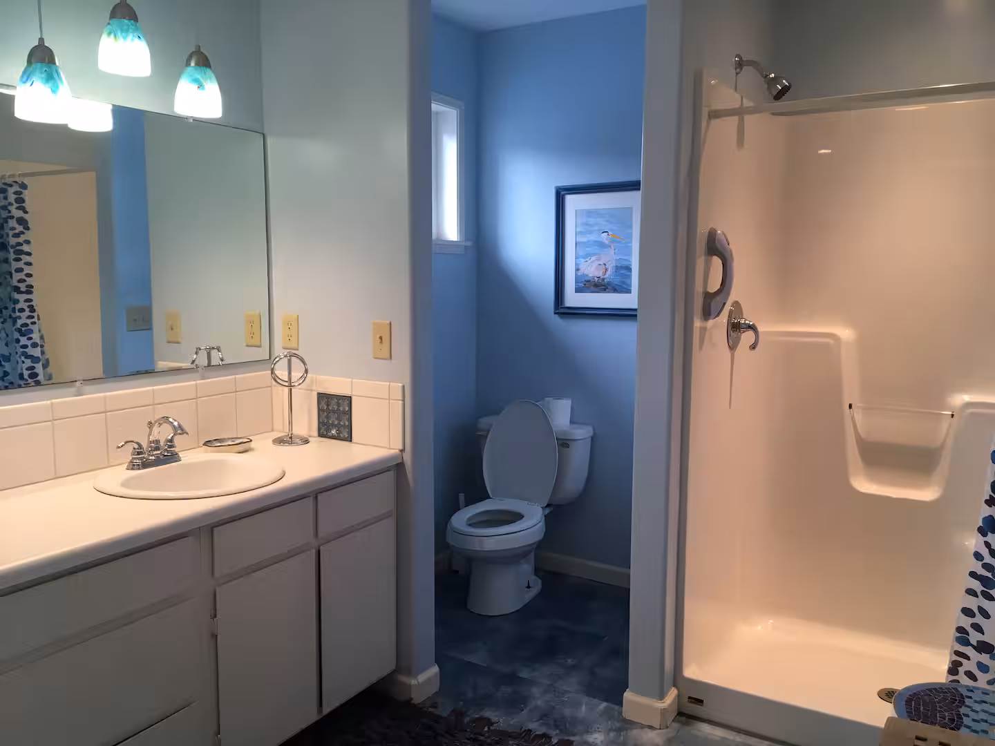 Full bathroom with walk-in tub